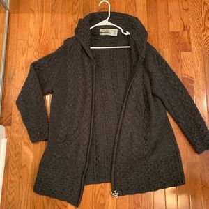 Wool sweater coat